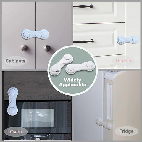 Children Kids Drawer Lock – Baby Safe Angle Sliding Door Plastic Lock