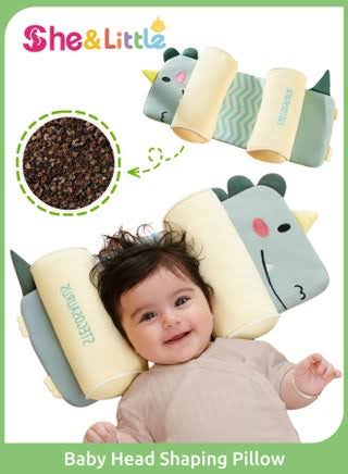 Baby Head Shaping Pillow – Adjustable Memory Foam Pillow for Flat Head Prevention