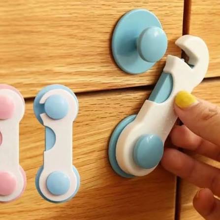 Children Kids Drawer Lock – Baby Safe Angle Sliding Door Plastic Lock