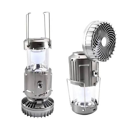Solar Camping Lantern with Fan and Power Bank
